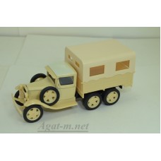 Горький-ААА грузовик с тентом "Каракум", песочный